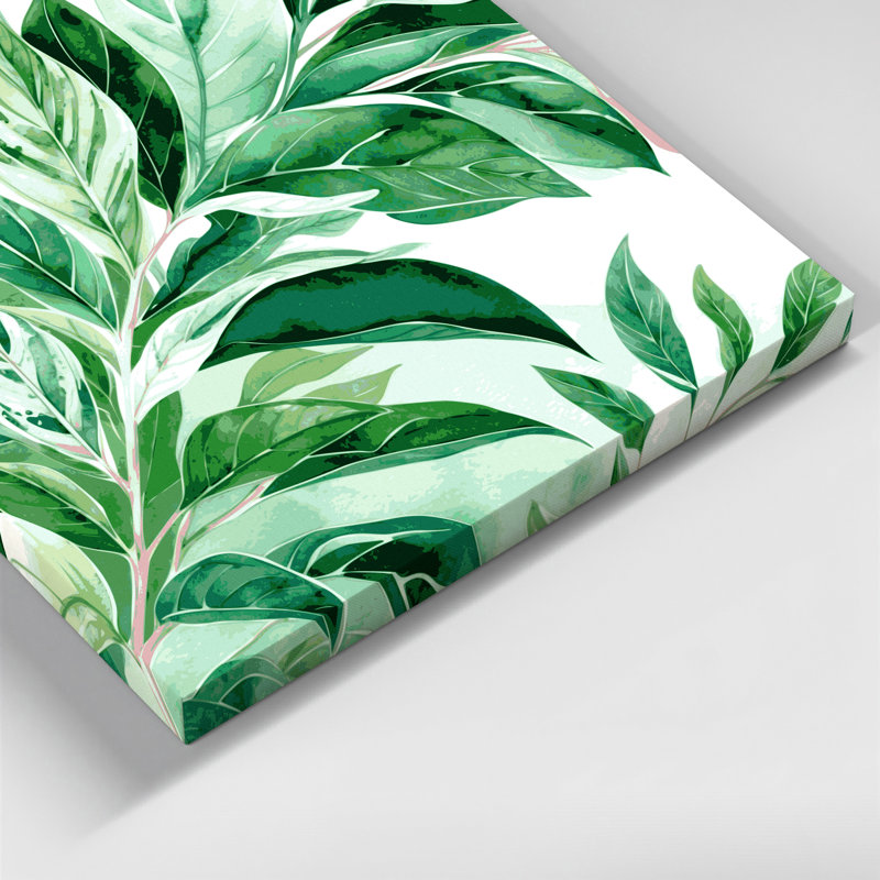 Art mural sur toile Botanical Syngium, H 24 po x l 36 po