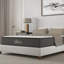 Matelas très grand en gel rafraîchissant de 12 pouces, pour le soutien de l'abdomen, soulagement, faible transfert de mouvement, eau, gris et blanc, rembourrage en mousse à mémoire de forme, composition à ressorts, base de lit réglable-199518203