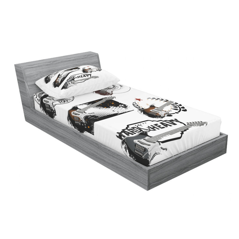 Microfiber Sheet Set, Twin Sheet Set with Fitted Sheet
