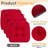 Dining Chair Cushions Set Of 4 Memory Foam 15.5 Inch Red