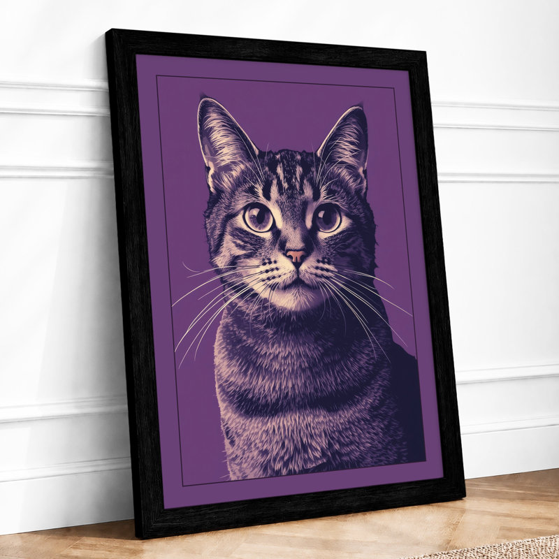 Tabby Gaze Modern - Framed Print, Black, A3 - 42.0 x 29.7 cm
