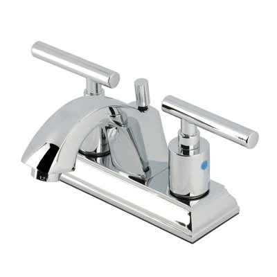 Kingston Brass FSC4648CML Manhattan 4 In. Centerset Bathroom Faucet With Pop-Up Drain, Brushed Nickel