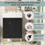 Meuble-lavabo noir 21,6 po, armoire combinée, meuble de rangement pour salle de bain, lavabo simple en céramique, rangement à gauche