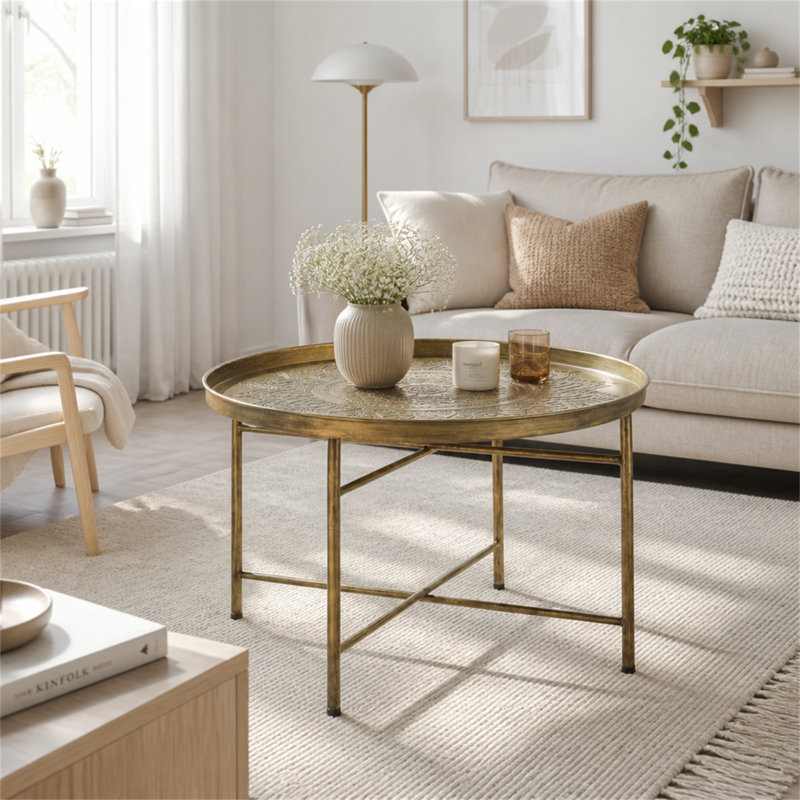 Steel Top Coffee Table