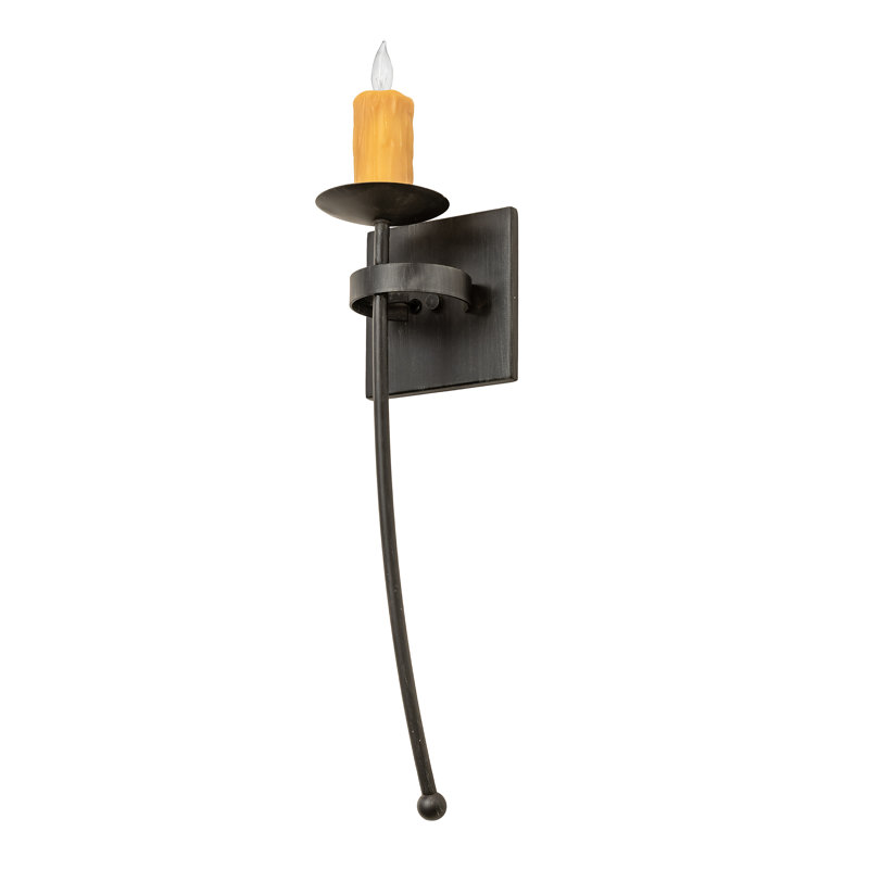 Bechar 1 - Light Candle Wall Light, Antique Iron