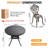 3-Piece Round Table Outdoor Cast Aluminum Dining Set, Compact Size Chair (Seat Width:15.35")，A Patio and Terrace Essential-43656519