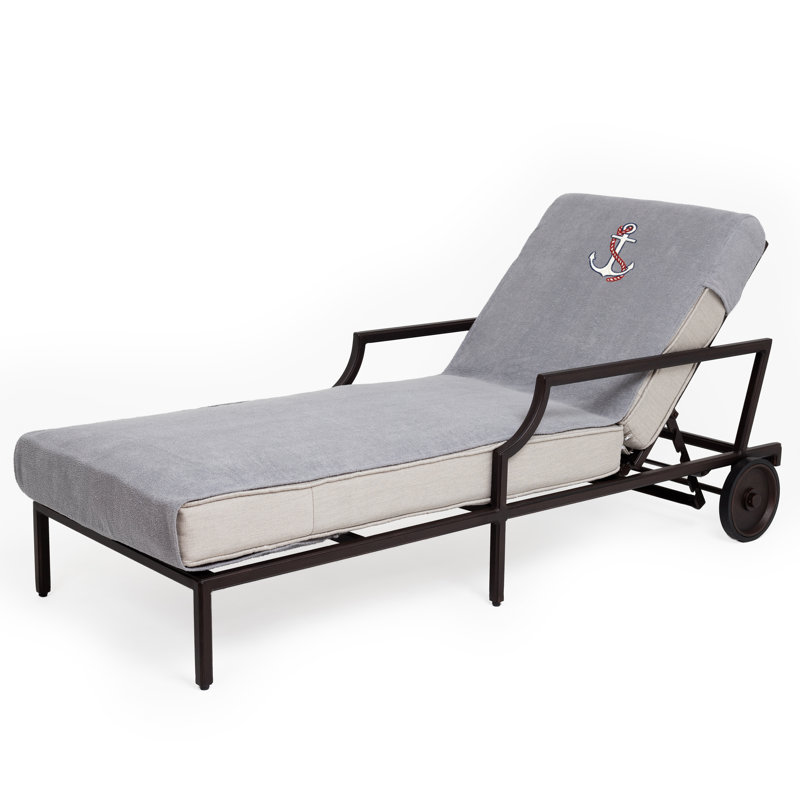 Chaise Lounge Cover Cotton, Gray