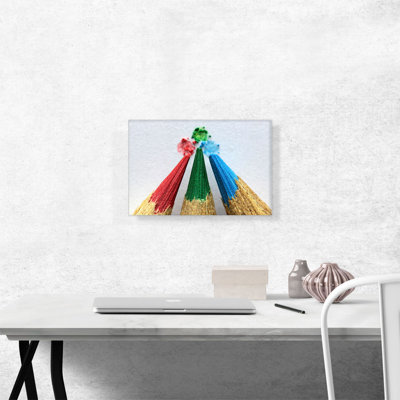 Crayons de couleur - reproduction de photo sur toile tendue