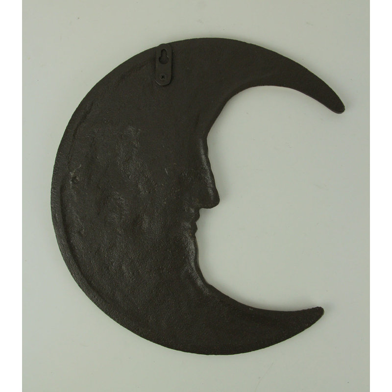 Sculpture murale rétro en fonte céleste en bronze antique - H 11,75 po x L 10,5 po x l 0,75 po