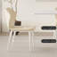 White carbon steel sintered stone dining table set-110479058