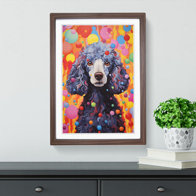Poodle Colour Field No.3 - Framed Print