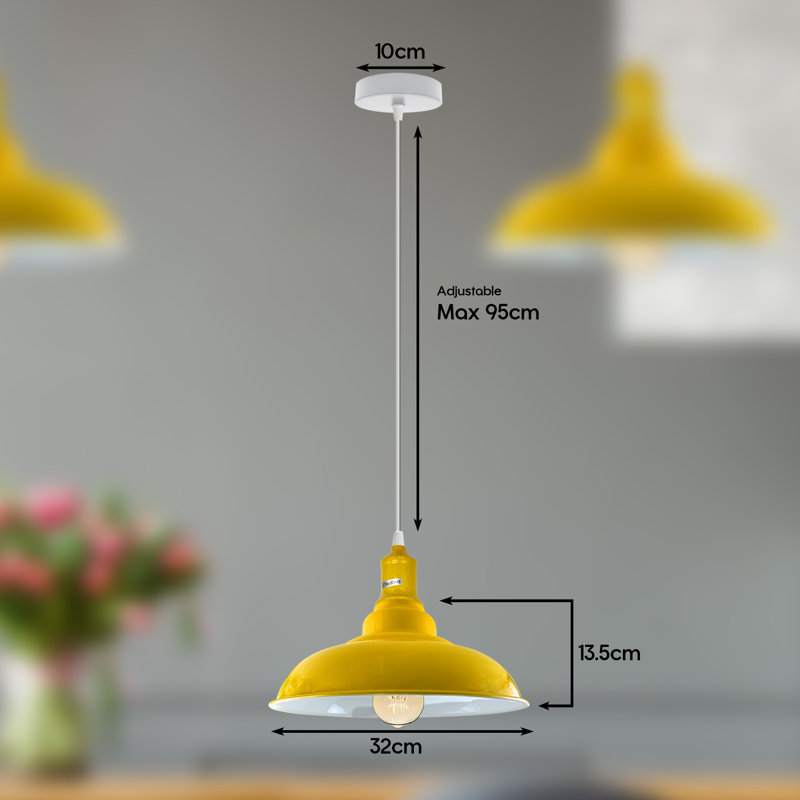 Adaria 1 - Light Dome Pendant, Yellow