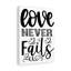 Love Never Fails - Wrapped Canvas Print-1254139301