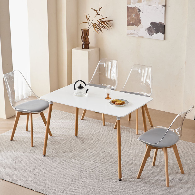 Huron Solid Wood Dining Chair, Grey, 6