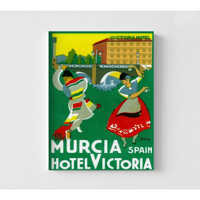 Murcie hôtel - Valencia, Espagne par Retrotravel, petite décoration murale Airbnb de Murcie, agence de voyage Europe, impression sur affiche