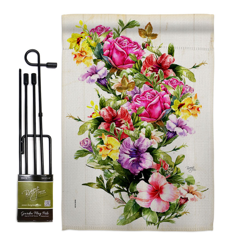 Double Sided 18.5'' H x 13'' W Polyester Flag Set