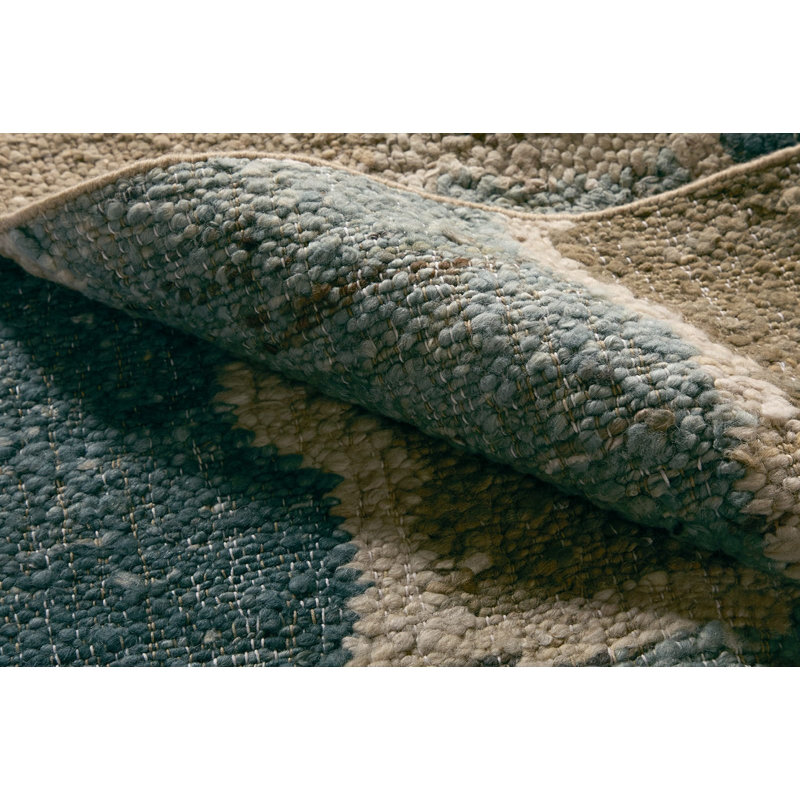 Flatweave Collection Handmade and Flatweave Wool Striped Area Rug, Rectangle 12' x 16'