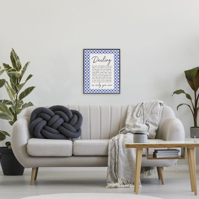 Darling Only You Can Inspiring Framed Giclee, design by Lettered and Lined