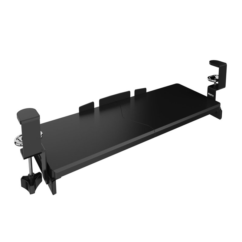 Clamp-on Keyboard Tray 30 x 11 inches, 6.3" H x 35.5" W x 11" D
