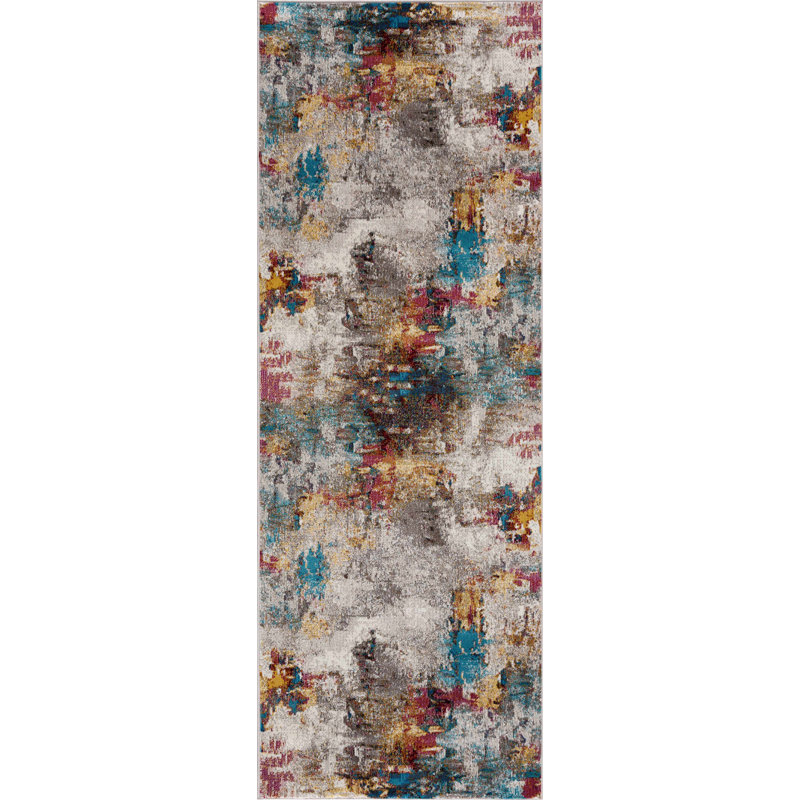 Abstract Indoor Rug, Runner 2'7" x 7'3"