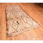 Rare tapis marocain rétro blanc et rouge