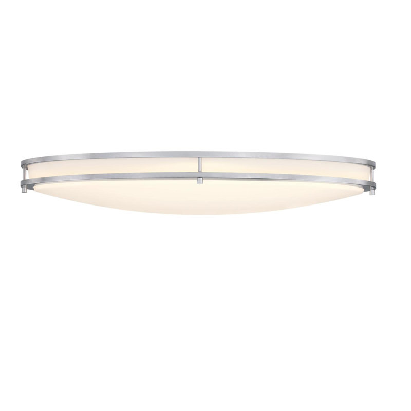 33 Inch 40 Watt LED Indoor Flush Mount Ceiling Fixture with Colour Temperature Selection, Matte Black Finish, Frosted Acrylic Shade