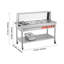 Chauffe-plat commercial à vapeur en acier inoxydable commercial avec 5 casseroles, 2 casseroles et une tablette inférieure