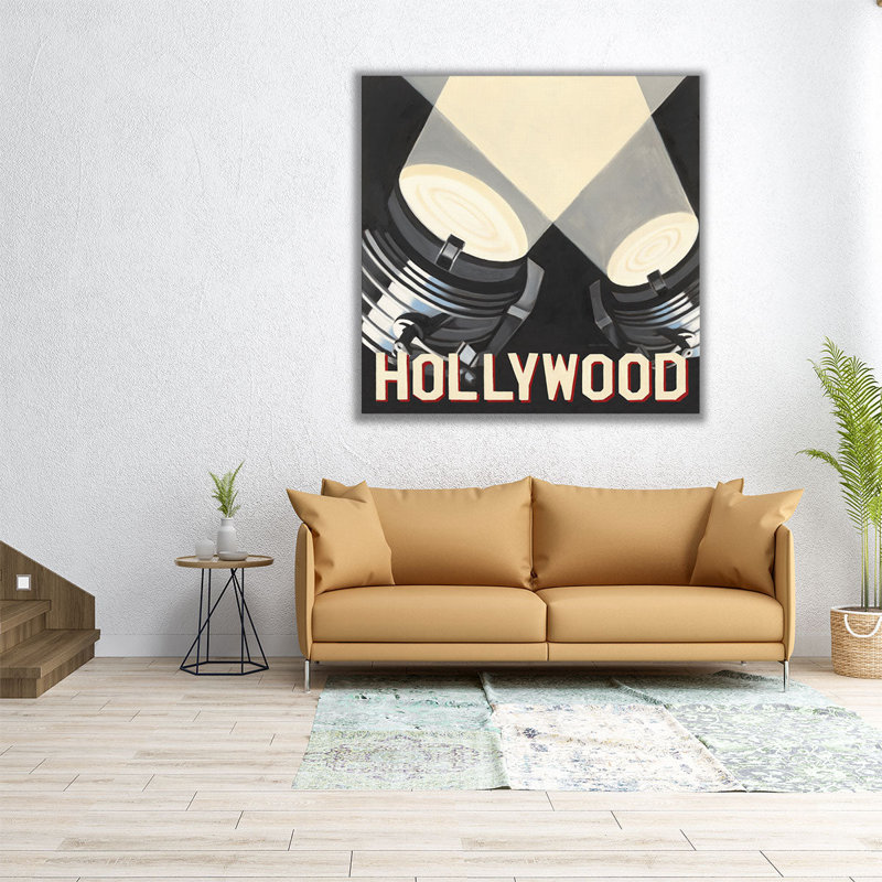 Hollywood - reproduction d'art sur toile, H 12 po x l 12 po