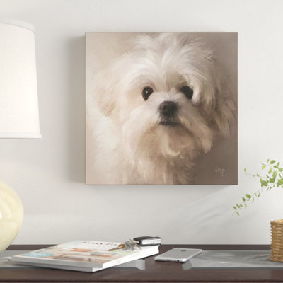 " Maltese Puppy Portrait " by Lois Bryan