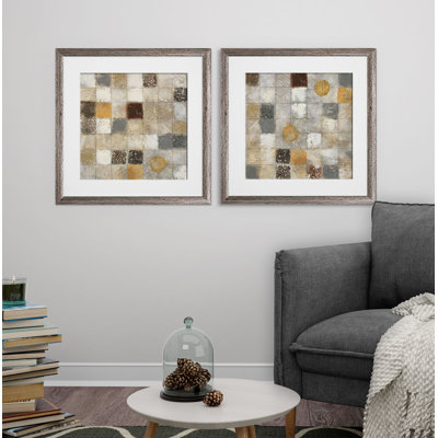 " Metallic Mosaic " 2 - Pieces