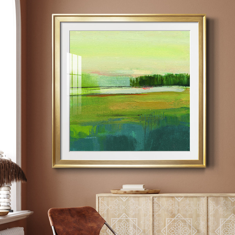 Way to Woodstock II - Peinture encadrée, Doré, H 26,5 po x l 26,5 po x P 1,5 po