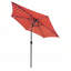 Parasol lumineux solaire à DEL 9 pi avec système d'inclinaison et de manivelle, cadre en acier durable pour l'extérieur-2054886078
