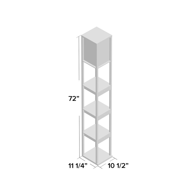 Adairsville 72'' Black Column Floor Lamp