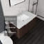 Meuble-lavabo flottant avec comptoir en marbre de culture et portes à fermeture en douceur-1999872823