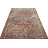 Distressed Homage Hand Knotted Wool Geometric Area Rug