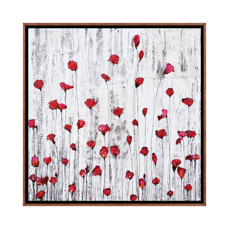 Battiti Di Cuore by Donatella Marraoni - Print on Canvas, Classic Brown Wood Framed, 45.72 cm H x 45.72 cm W