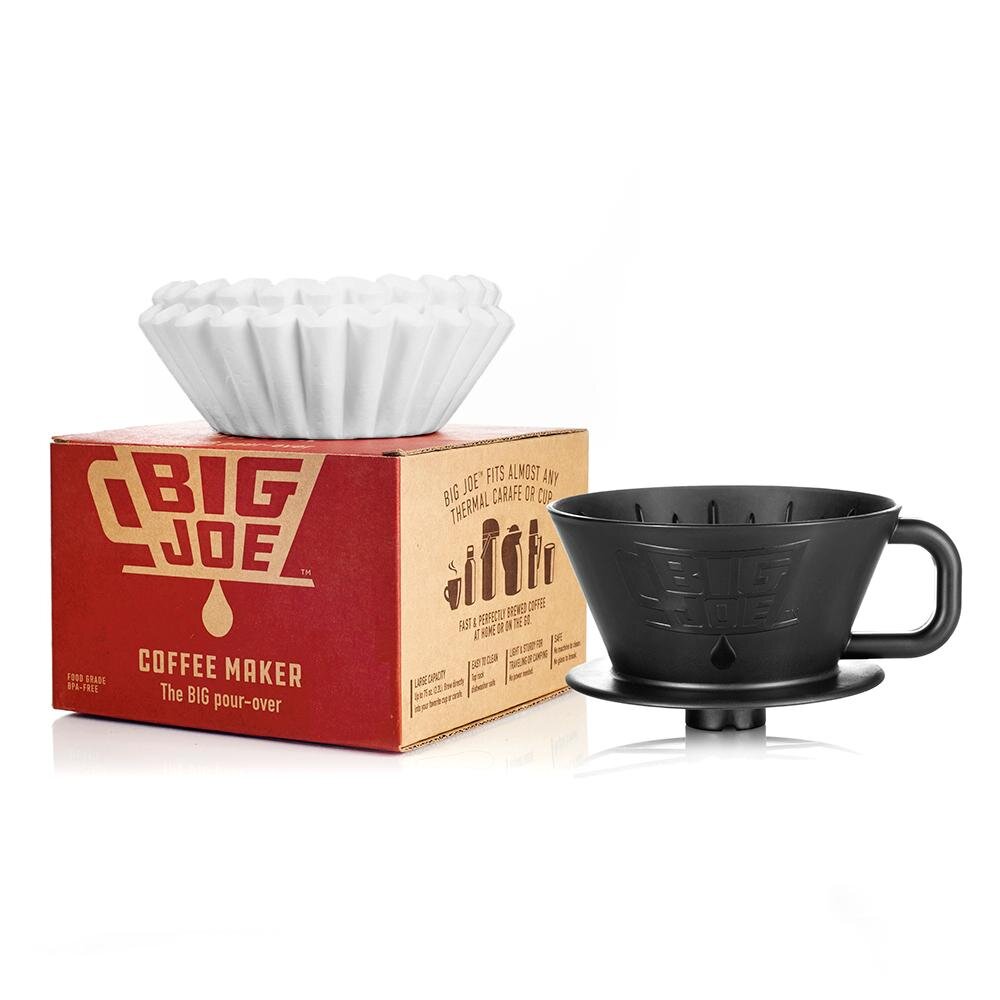 Big Joe Coffee Maker Extra Large Pour Over Dripper and 50 Black