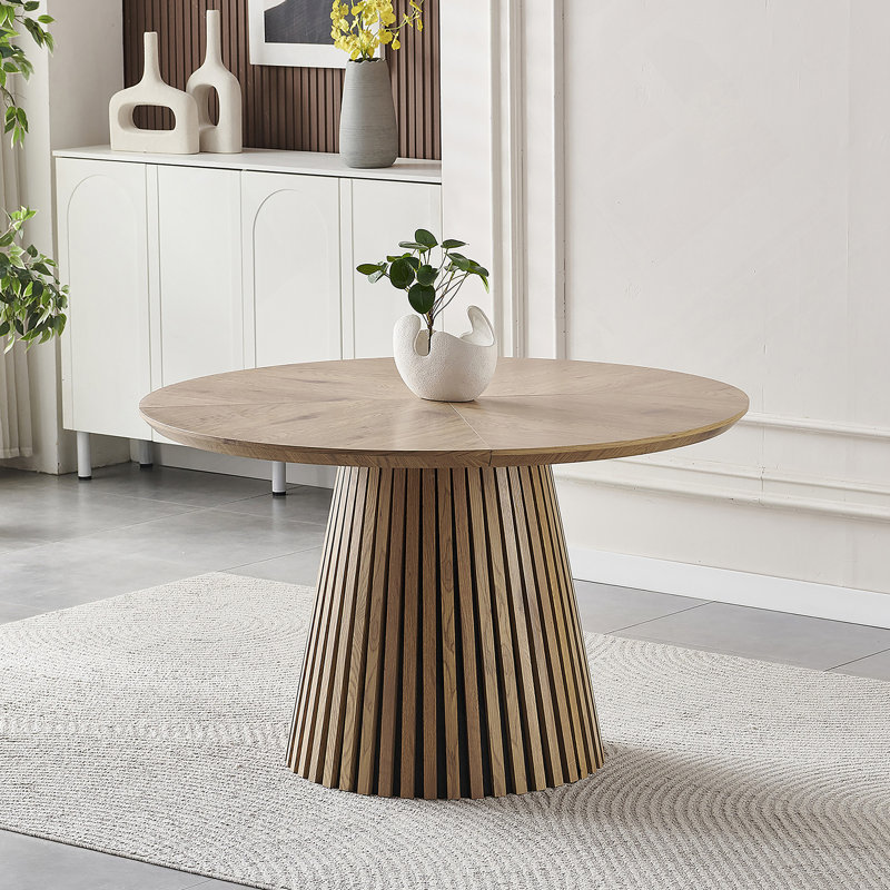 Table de salle à manger en bois, table de salle à manger ovale moderne, conception à deux colonnes tendance, convient aux repas et aux réunions de famille