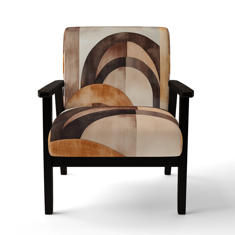 Chaise d'appoint Abstract Shapes, Black Square Arms
