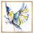 Toile avec cadre flottant or