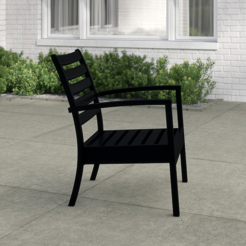 Fauteuil club de 28 po de largeur Quadis, Blanc, Toile Sunbrella® noir