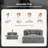 Modern Sofa With Removable Ottoman And Pillows-1564389737