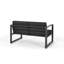 Dark Grey Rust Aluminum 3 Pc Chat - Cushions For Pleasant Patio & Backyard , Acute