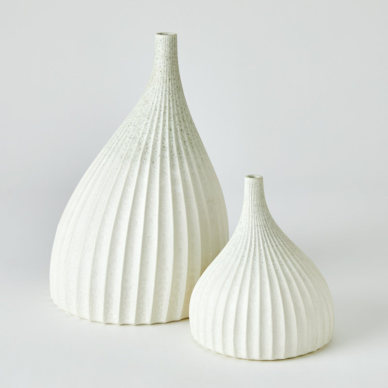 Earthenware Table Vase, 8" H x 7" W x 7" D