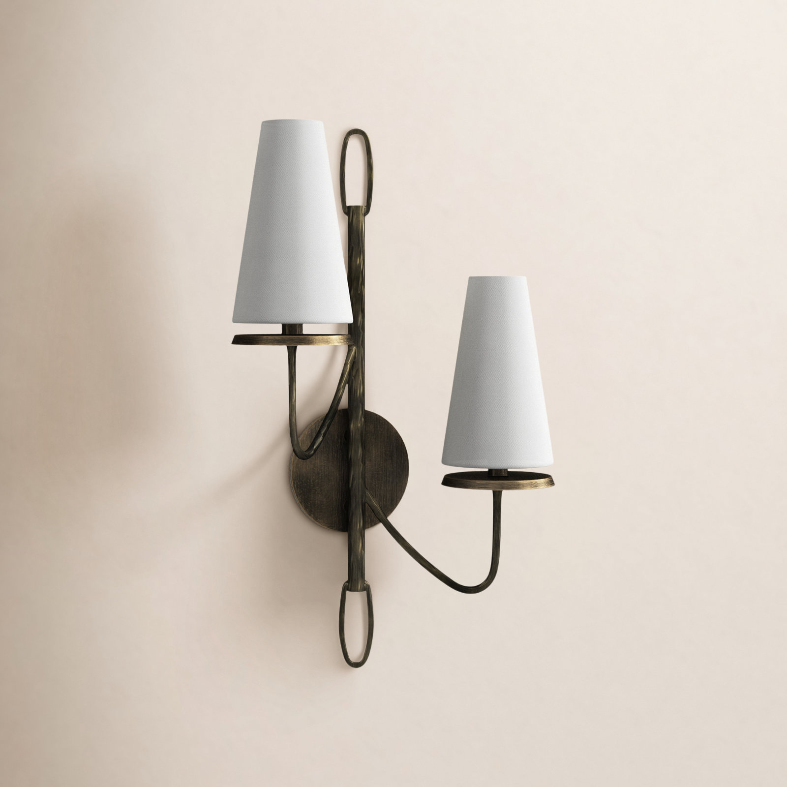 Walling 2-Light Armed Sconce, Pompeii Bronze