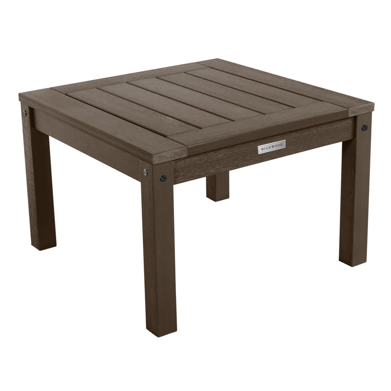 Anette Outdoor Adirondack Chair With Table, Weathered Acorn