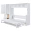 Grand lit escamotable mural avec placard et tiroirs-776883569