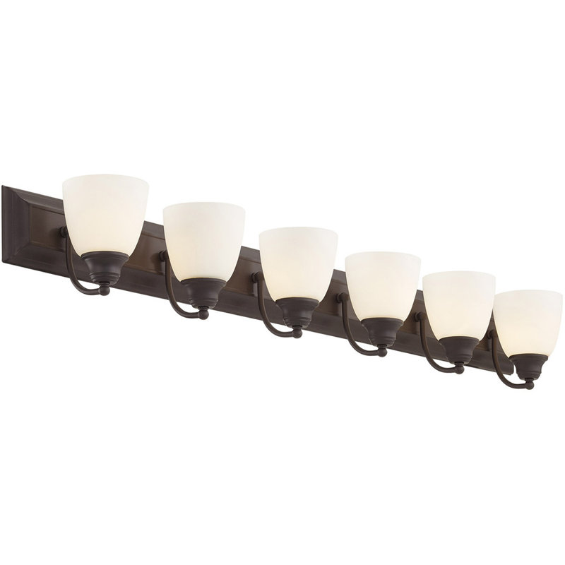 Éclairage pour meuble-lavabo 6 lumières, Bronze