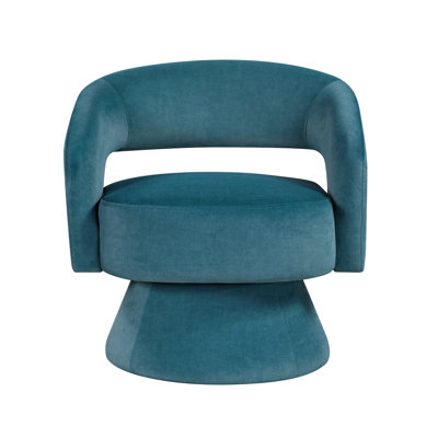 Modern Luxury Swivel Accent Chair Velvet Upholstery Solid Wood Stylish Home Furniture
