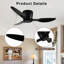Flush Mount Ceiling Fan Without Light-408971535